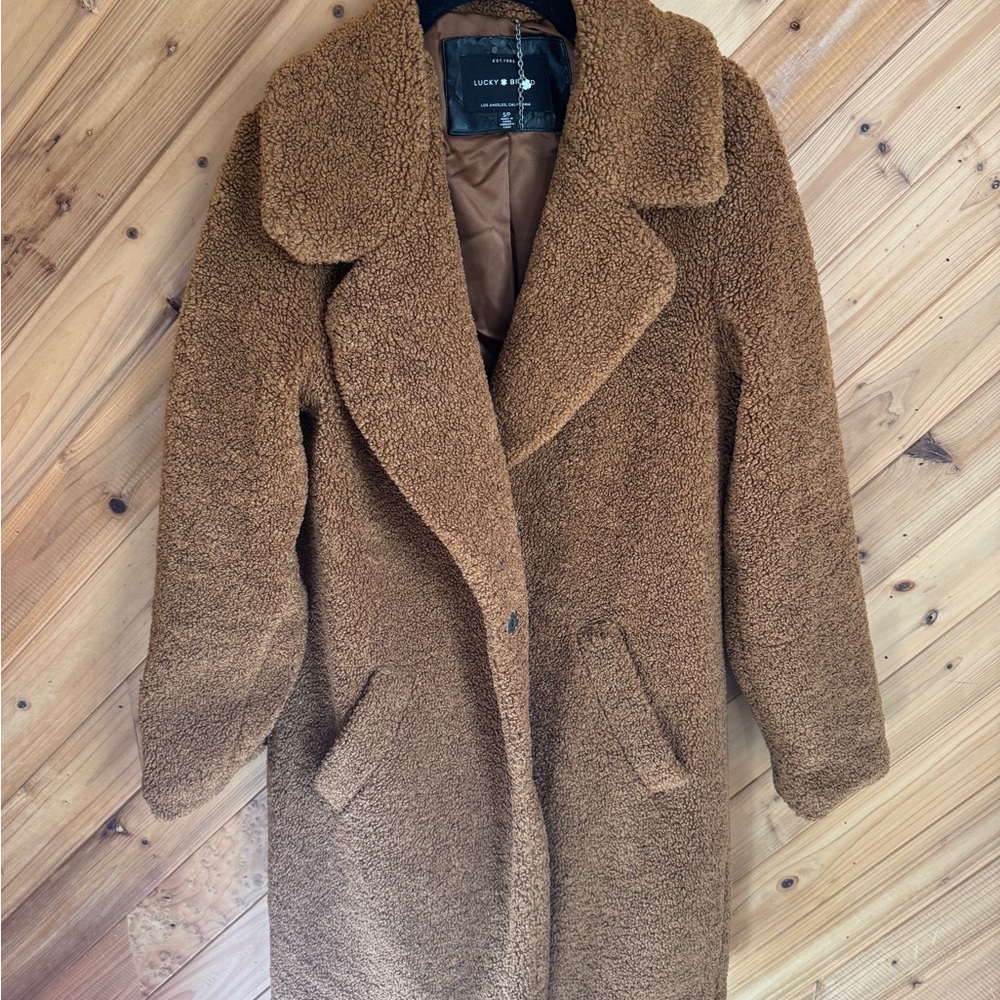 Lucky Brand Warm Brown Teddy Jacket
